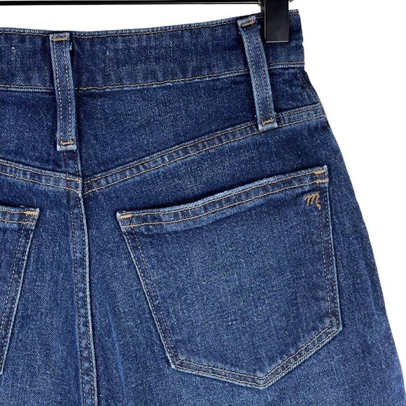 Madewell Curvy High Rise Denim Shorts 24  Raw Hem Canterdale Wash Blue - Picture 4 of 7